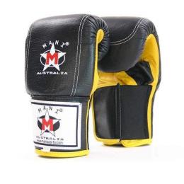 Supreme Leather Punch Gloves Punching Training Boxing Mitts Yellow/Black