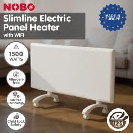Nobo 1500W Slimline Wi-Fi Electric Panel Heater - Refurbished