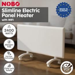 Nobo 2400W Slimline Wi-Fi Electric Panel Heater - Refurbished
