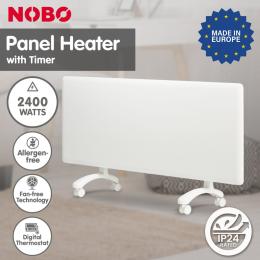 Nobo 2400W Electric Panel Heater w/ Timer - Refurbished
