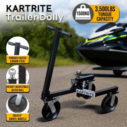 Kartrite Trailer Dolly 1500kg (3500lbs) Capacity Heavy-Duty Carbon Steel 8-Inch Wheels