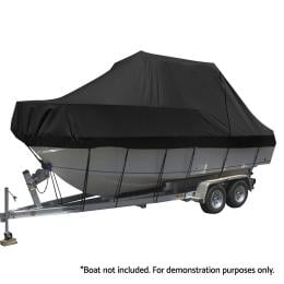 Boat Cover 25-27ft Trailerable Jumbo Marine 600d Heavy Duty Black