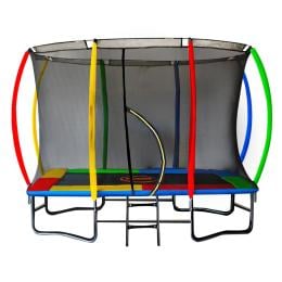 Kahuna 6 ft x 9 ft Rectangular Outdoor Trampoline - Rainbow