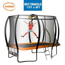 Kahuna Trampoline 8 ft x 11 ft Rectangular Outdoor - Orange