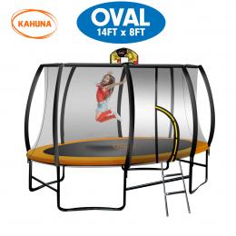 Kahuna Trampoline 8 ft x 14ft Oval Outdoor - Orange