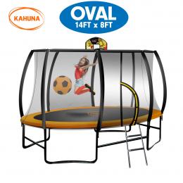 Kahuna Trampoline 8 ft x 14ft Oval Outdoor - Orange