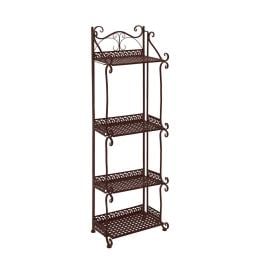102cm Plant Stand 4 Tiers Outdoor Indoor Metal Flower Pots Rack Shelf