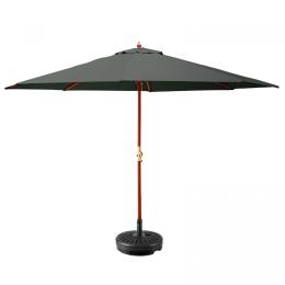 Outdoor Umbrella Pole Umbrellas 3M W/ Base Garden Stand Deck Charcoal