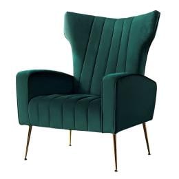 Armchair Lounge Chairs Accent Velvet Sofa Chair Green Seat