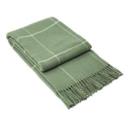 Throw - 100% NZ Wool - Sage Striped