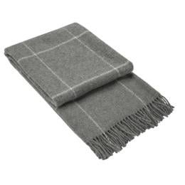 Throw - 100% NZ Wool - Grey Striped