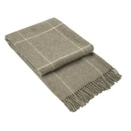 Throw - 100% NZ Wool - Beige Striped