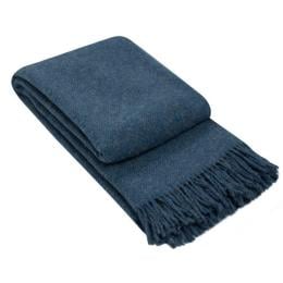Throw - 100% NZ Wool - Navy
