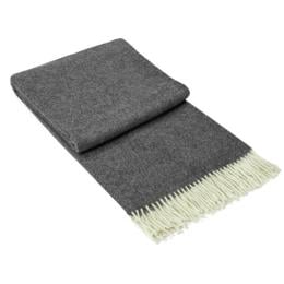 Hampton Throw - Merino Wool Blend - Dark Grey
