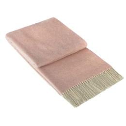 Throw - 10% Cashmere/ 90% Super Fine Merino Wool - Blush