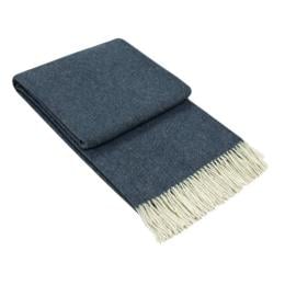 Throw - 10% Cashmere/ 90% Super Fine Merino Wool - Navy