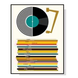 60cmx90cm Music Black Frame Canvas Wall Art