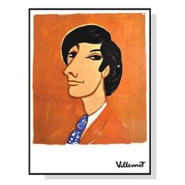 70cmx100cm Villemot 1971 Black Frame Canvas Wall Art