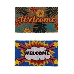 2x Doormat Front Door Entryway Natural Coconut Coir Mat 45x75cm