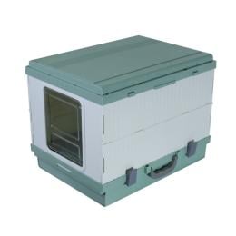 XL Portable Cat Toilet Litter Box Tray Foldable House Scoop Green