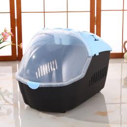 Small Portable Travel Dog Crate Pet Carrier Cage Comfort With Mat-blue