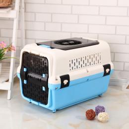 Large Dog Cat Crate Pet Rabbit Carrier Travel Cage Tray Blue