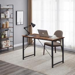 Computer Desk Sturdy Home Office Desk Laptop Writing Table Chestnut
