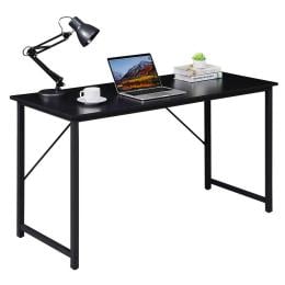 Computer Desk Sturdy Home Office Gaming Writing Table - Black