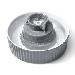 Grey Ceramic Electric Pet Water Fountain Dog Cat Feeder Bowl Dispenser