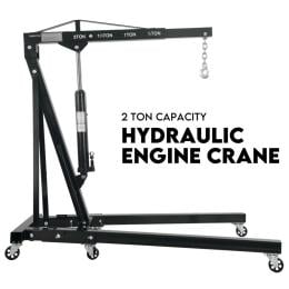 2 Ton Hydraulic Engine Crane Folding Hoist Stand Garage Workshop