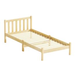 Bed Frame Wooden Single Size Sofie Pine Timber Mattress Base Oak
