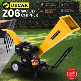 Ducar Petrol 7HP Wood Chipper Shredder Mulcher Grinder - Yellow