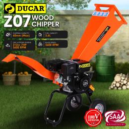 Ducar 7HP Wood Chipper Shredder Mulcher Grinder Petrol Orange