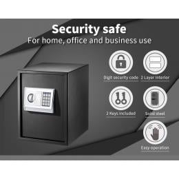 50L Electronic Safe Security Box with Removable Interior Shelf
