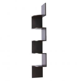 Sarantino 5-Tier Corner Wall Shelf Display Storage Shelves - Black