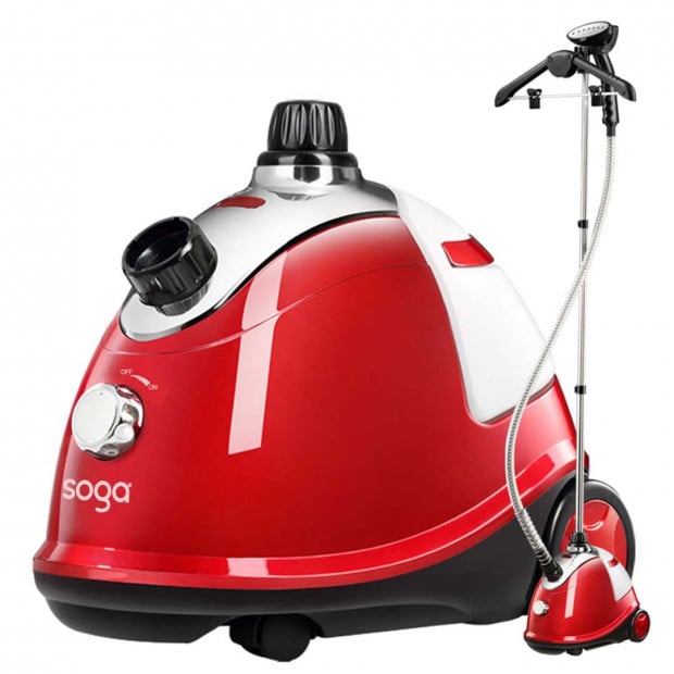 SOGA Professional Commercial Garment Portable Cleaner Steam Iron Red