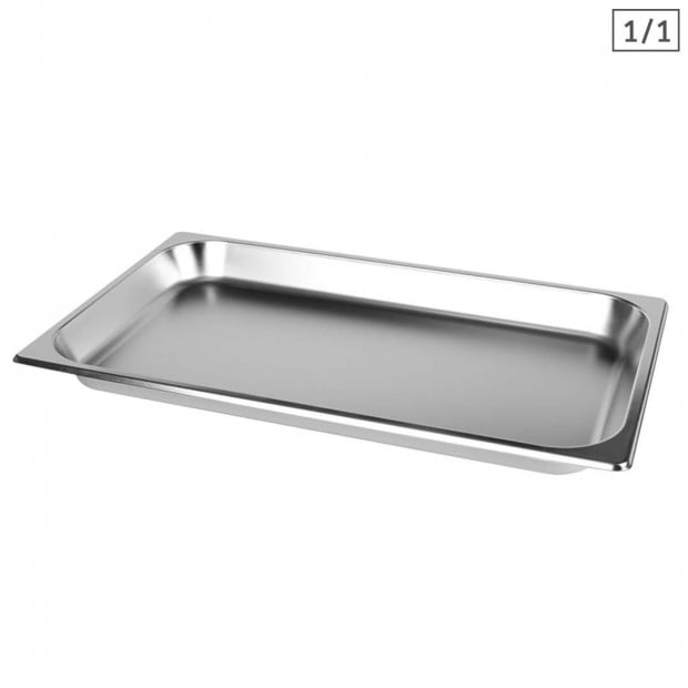 SOGA Gastronorm GN Pan Full Size 1/1 GN Pan 6.5cm Deep Stainless Steel