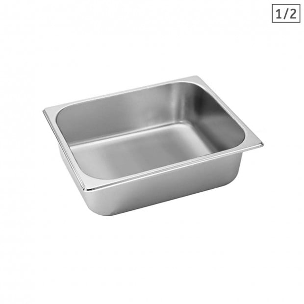 SOGA Gastronorm 1/2 GN Pan 10cm Deep Stainless Steel Tray