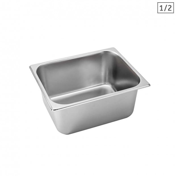SOGA Gastronorm 1/2 GN Pan 15cm Deep Stainless Steel Tray