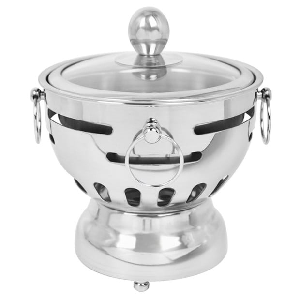 21cm Stainless Steel Buffet Hot Pot Shabu Alcohol Stove Burner