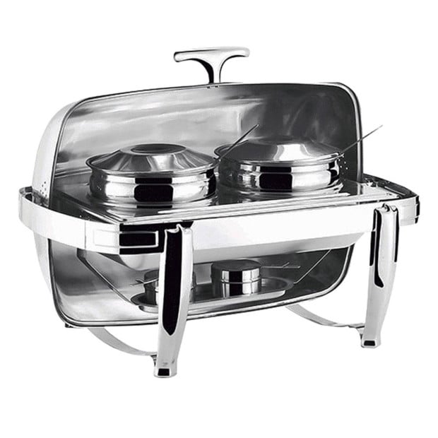 6.5L Stainless Steel Soup Tureen Bowl Buffet Chafing Dish Food Warmer