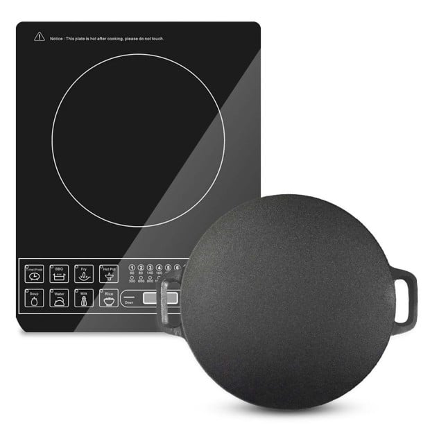 Electric Smart Induction Cooktop 34cm Stainless Steel Casserole