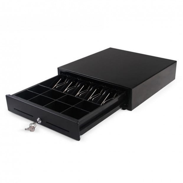 SOGA Black Heavy Duty Cash Drawer Electronic 4 Bills 8 Coins Pos 410