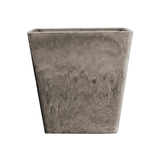 27cm Sand Grey Square Resin Plant Flower Pot Planter Cachepo