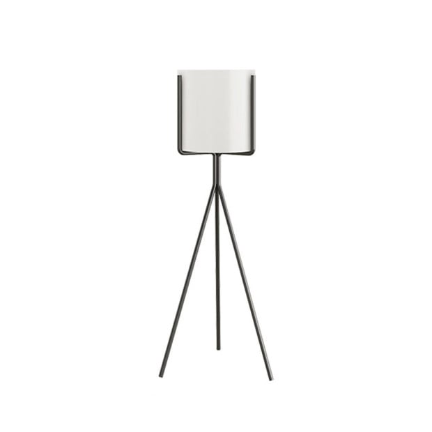 70cm Tripod Flower Pot Plant Stand with White Flowerpot Holder Rack