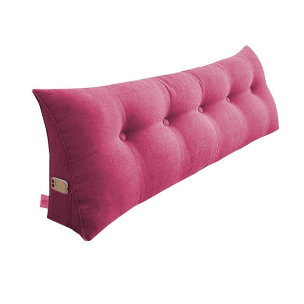 120cm Pink Triangular Wedge Bed Pillow Backrest Tatami Cushion