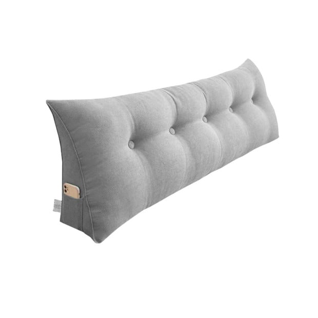 120cm Silver Triangular Wedge Bed Pillow Backrest Tatami Cushion