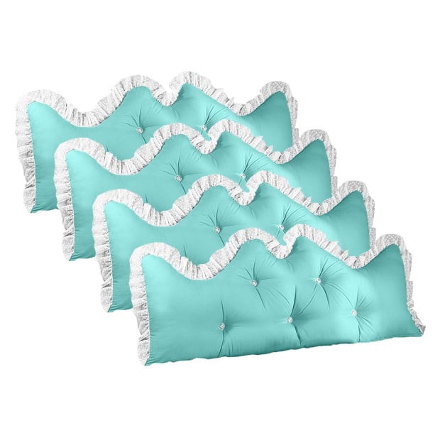 4X 180cm Light Blue Princess Bed Pillow Backrest Tatami Cushion