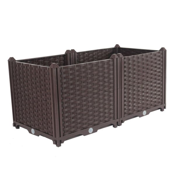 80cm Raised Planter Box Flower Outdoor Plants Garden Bed Deepen