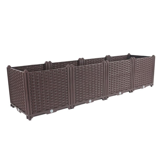 160cm Raised Planter Box Herb Outdoor Plastic Plants Garden Bed Deepen